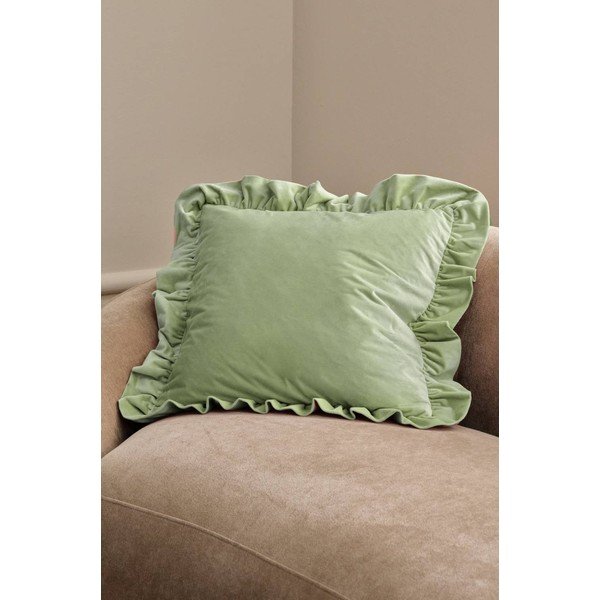 Iš velveto dekoratyvinis pagalvės užvalkalas 50x50 cm Nora – Ellos Home-image-1