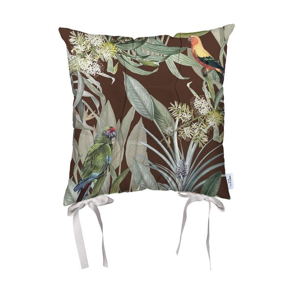 Ruda mikropluošto pagalvėlė sėdynei Mike & Co. NEW YORK Džiunglių paukščiai, 43 x 43 cm