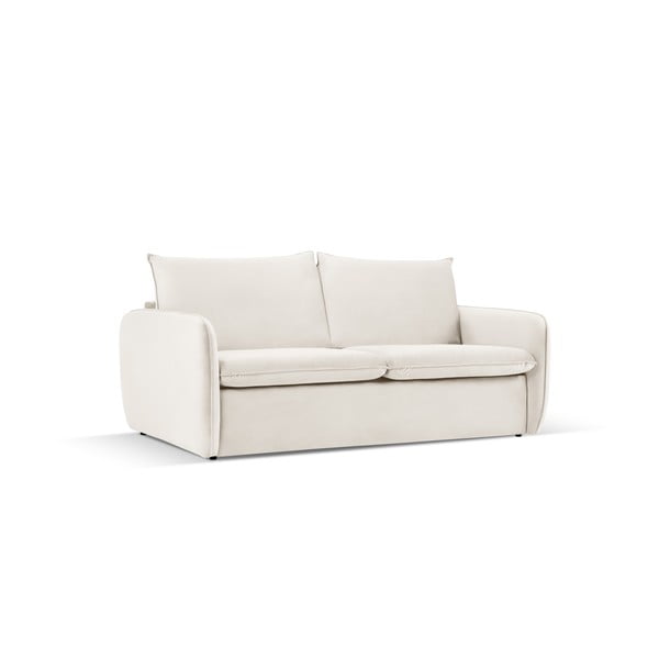 Sulankstoma sofa kreminės spalvos iš velveto 214 cm Vienna – Cosmopolitan Design-image-1