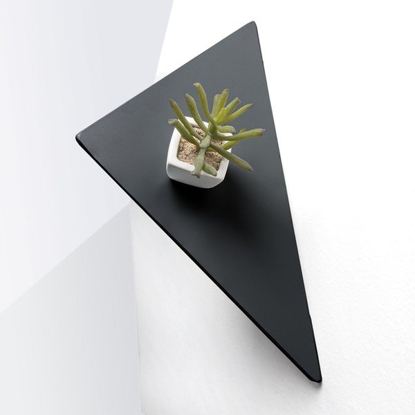 Iš metalo sieninė lentyna juodos spalvos Upp – Kave Home-image-3