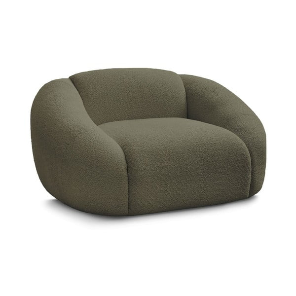 Iš boucle krėslas žalios spalvos Tina – Bobochic Paris