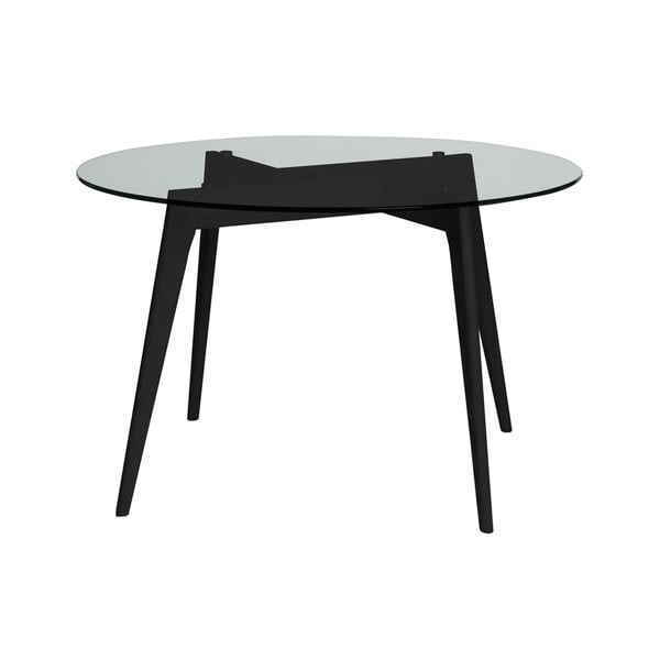 Apvalus valgomojo stalas juodomis kojomis "Marckeric Janis", ⌀ 120 cm
