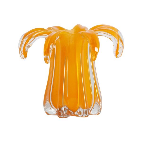 Oranžinės spalvos iš stiklo  vaza (aukštis 17 cm) Avenia – Light & Living