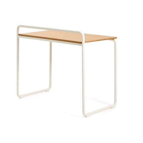 Vaikiškas rašomasis stalas su uosio dekoro stalviršiu 45x82 cm Tinn – Kave Home-image-3