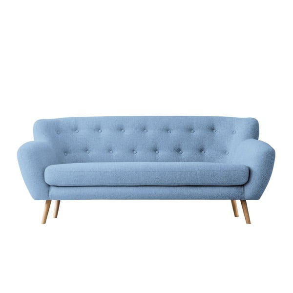 Šviesiai mėlyna trijų vietų sofa "Kooko Home Pop