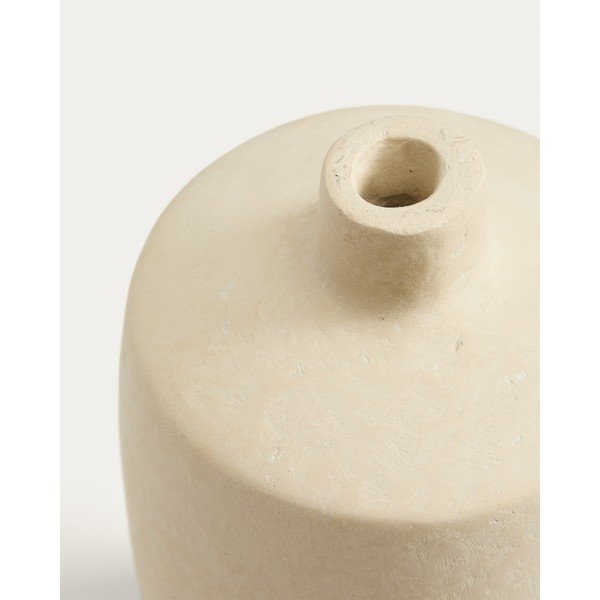 Kreminės spalvos iš papjė mašė vaza (aukštis 26 cm) Mireni – Kave Home-image-3