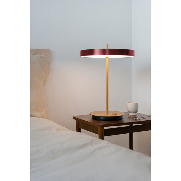 Stalinis šviestuvas bordo spalvos LED su pritemdymo funkcija su metaliniu gaubtu (aukštis 41,5 cm) Asteria Table – UMAGE-image-3
