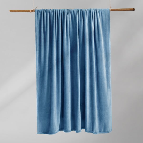 Tamsiai mėlynos spalvos pledas iš mikropluošto DecoKing Mic, 160 x 210 cm-image-3