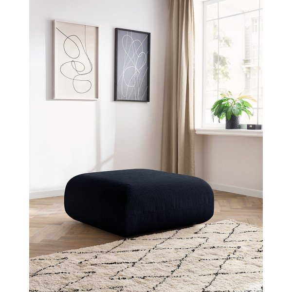 Tamsiai mėlynas velvetinis pufas Lecomte - Bobochic Paris-image-1