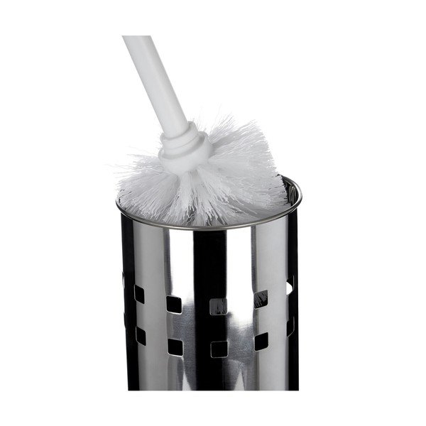 Matinės sidabrinės spalvos iš nerūdijančio plieno tualeto šepetys Indy – Premier Housewares-image-4