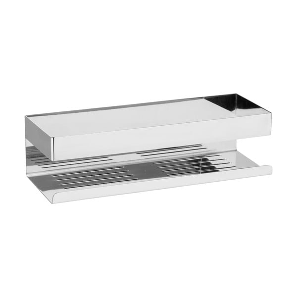 Klijuojama iš nerūdijančio plieno vonios lentyna blizgios sidabrinės spalvos Genova – Wenko-image-1