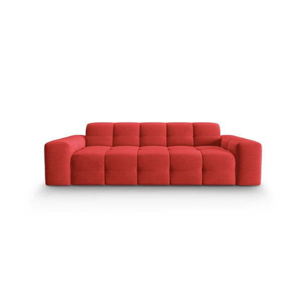 Raudono aksomo sofa 222 cm Kendal - Micadoni Home