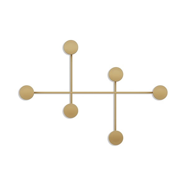 Iš metalo sieninė lentyna auksinės spalvos Dama-A – Kalune Design