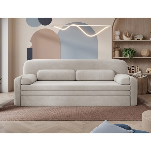 Smėlio spalvos iš kordinio velveto sulankstoma/su sandėliavimo vieta sofa 236 cm Elioss – ELTAP-image-1