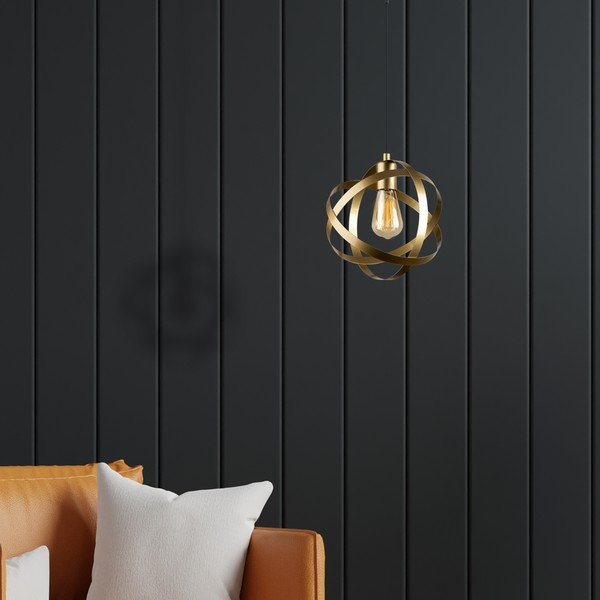 Aukso spalvos metalinis pakabinamas šviestuvas Lama - Squid Lighting-image-3