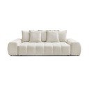 Baltos spalvos iš šenilinio audinio sofa 278 cm Everest – Bobochic Paris