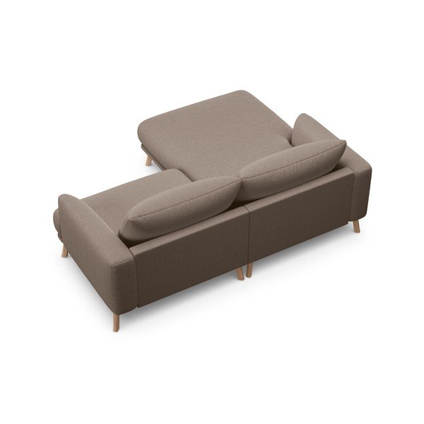 Taupe spalvos kampinė sofa (su kairiuoju kampu/su gultu) Naomi – Micadoni -image-3