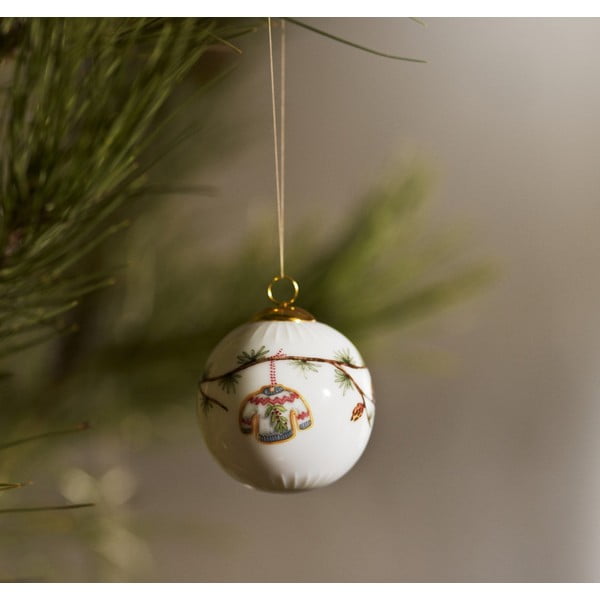 Iš porceliano Kalėdų eglutės žaisliukai ø 6 cm Hammershøi Christmas Bauble 2025 – Kähler Design-image-1