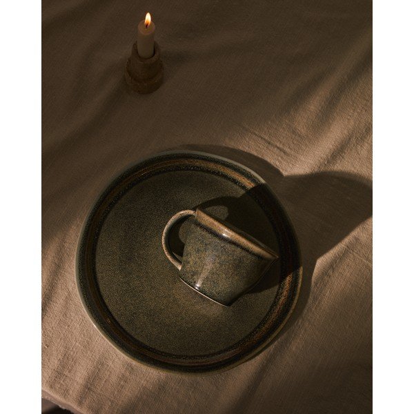 Pilkos spalvos iš keramikos puodelis Coval – Kave Home-image-2