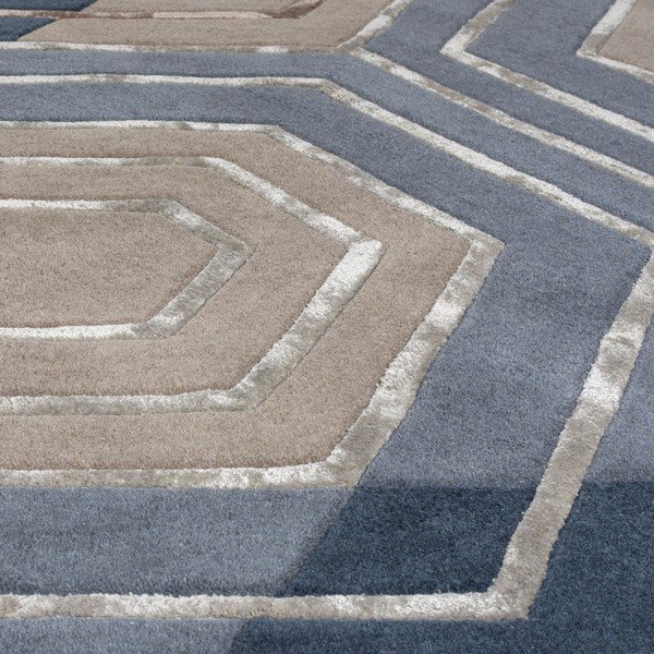 Mėlynos spalvos vilnonis kilimas Flair Rugs Harlow, 160 x 230 cm-image-2