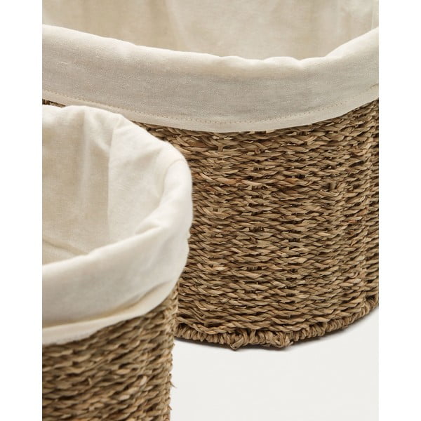 Iš jūržolės krepšiai 2 vnt. 35x25x25 cm Tossa – Kave Home-image-3