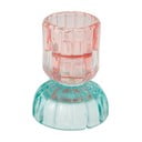 Rožinės ir žalios spalvos stiklinė žvakidė Green Gate