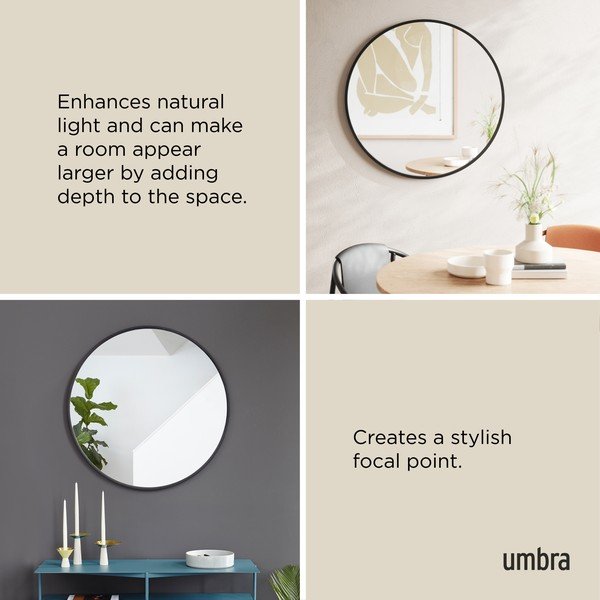 Sieninis veidrodis ø 94 cm Hub – Umbra-image-4