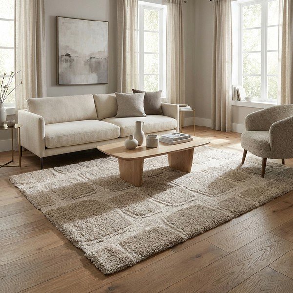 Smėlio spalvos/kreminės spalvos kilimas 120x170 cm Ember – Universal-image-1