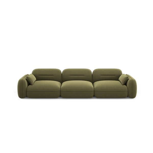 Iš velveto sofa žalios spalvos 320 cm Audrey – Interieurs 86
