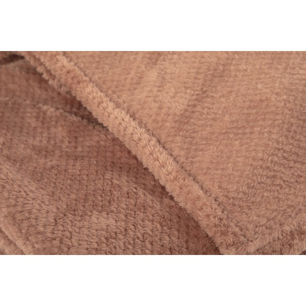 Rudos spalvos iš mikropliušo antklodė ir pledas 150x200 cm Pippa – Tiseco Home Studio-image-3