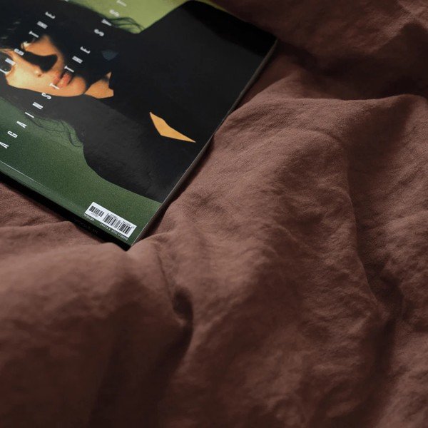 Iš lino pagalvės užvalkalas 50x60 cm Chocolate – Linen Tales-image-1