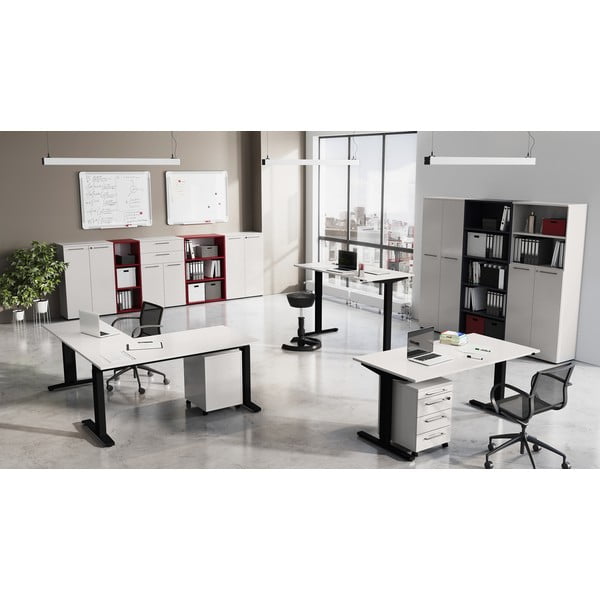 Reguliuojamas aukštis/elektra reguliuojamas aukštis rašomasis stalas 80x180 cm Agenda – Germania-image-2