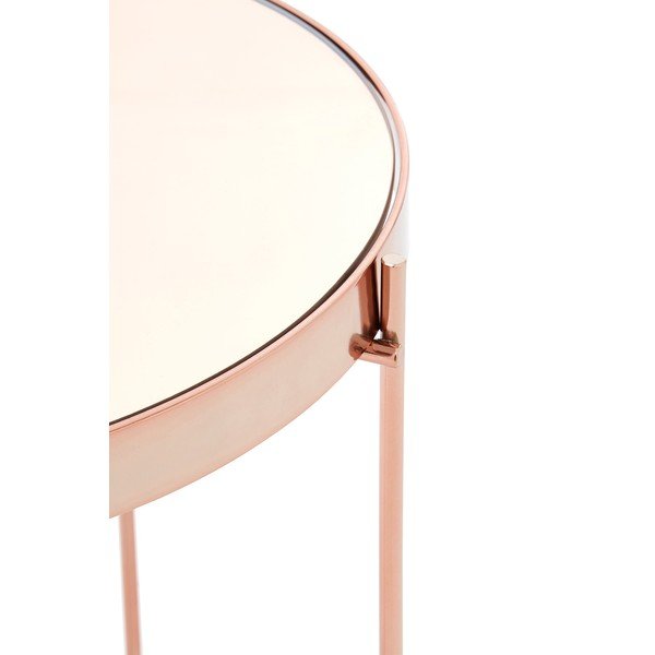 Apvalios formos šoninis stalas su stikliniu stalviršiu ø 43 cm Allure – Premier Housewares-image-2
