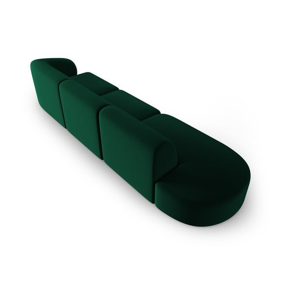 Žalios spalvos iš velveto sofa su dešiniuoju kampu 311 cm Paolo – Milo Casa-image-3