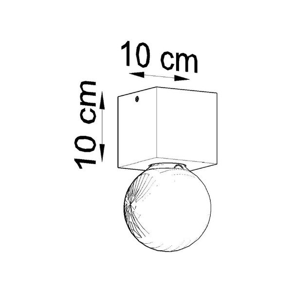 Lubinis šviestuvas pilkos spalvos 10x10 cm Gabi – Sollux-image-4