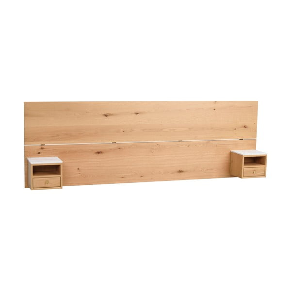 Iš ąžuolo masyvo galvūgalis natūralios spalvos 240x79 cm Whitmore – Rowico-image-2