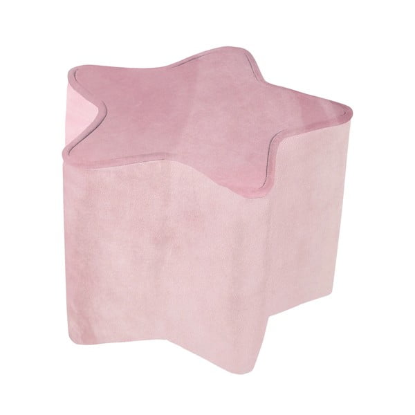 Vaikiškas pufas šviesiai rožinės spalvos iš velveto Lil Sofa – Roba