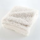 Kreminės spalvos iš dirbtinio kailio antklodė ir pledas 220x240 cm Mouton – douceur d'intérieur