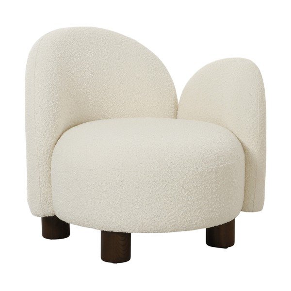 Krėslas baltos spalvos iš boucle Honolulu – House Nordic