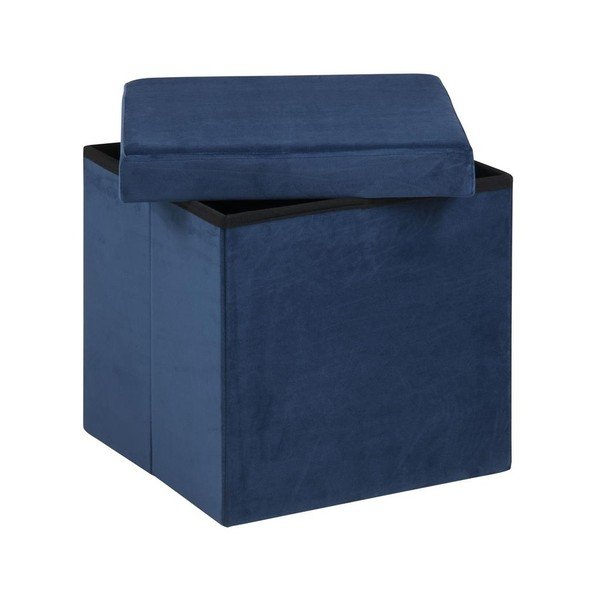 Mėlynas pufas su laikymo vieta Actona rinkinys-image-1