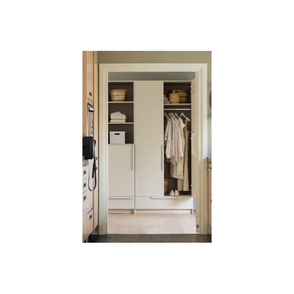 Modulinė spinta kreminės spalvos iš pušies masyvo 95x215 cm Pure – WOOOD-image-4