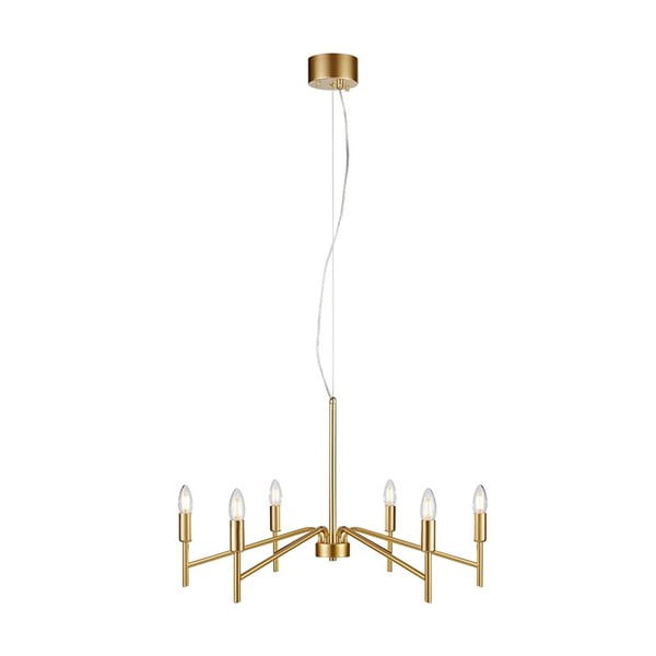 Pakabinamas auksinis šviestuvas Markslöjd Monarch, ø 70 cm-image-3