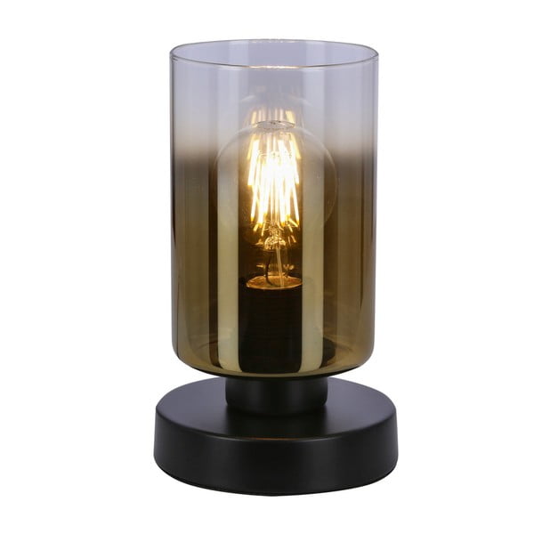 Stalinis šviestuvas juodos spalvos (aukštis 20 cm) su stiklo gaubtu Aspra – Candellux Lighting-image-2