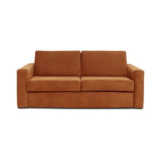 Oranžinė aksominė sofa-lova Scandic Elbeko