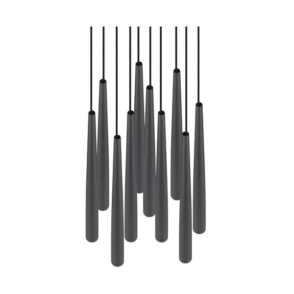 Juodos spalvos kabantis šviestuvas LED ø 30 cm Cala – Trio Select-image-2