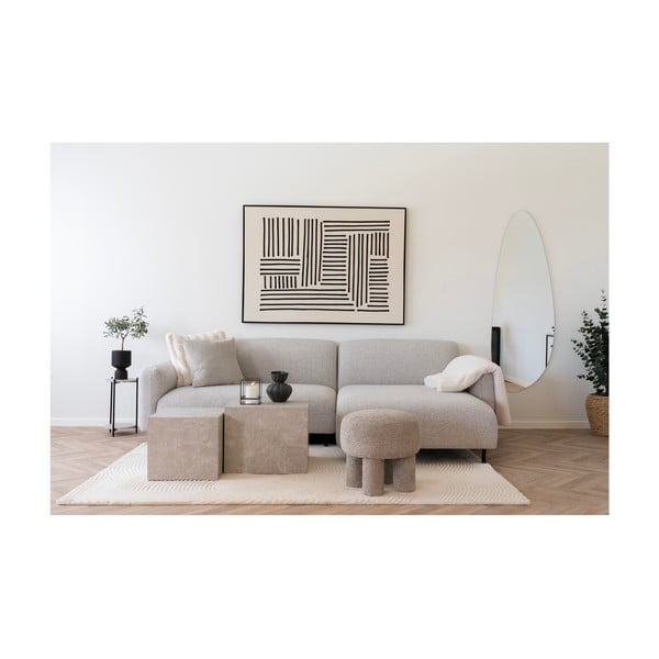 Kreminės spalvos iš dirbtinio kailio antklodė ir pledas 130x180 cm Galena – House Nordic-image-3