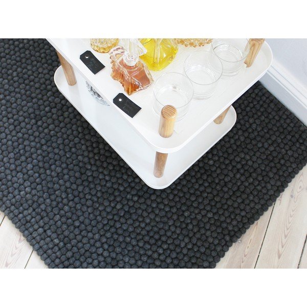 Tamsiai pilkos spalvos vilnos kilimas Wooldot Ball Rugs, 120 x 180 cm-image-1