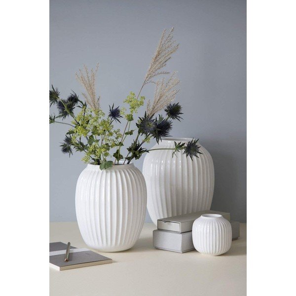 Balta porcelianinė žvakidė Kähler Design Hammershoi, ⌀ 9 cm-image-2