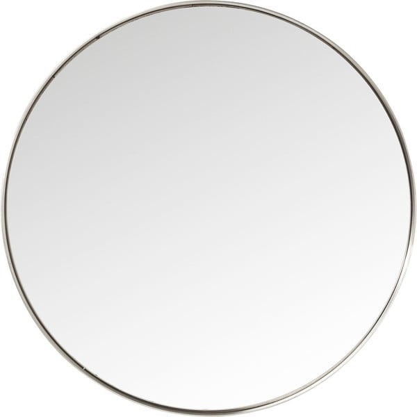 Apvalus veidrodis su sidabro spalvos rėmu "Kare Design Round Curve", ⌀ 100 cm