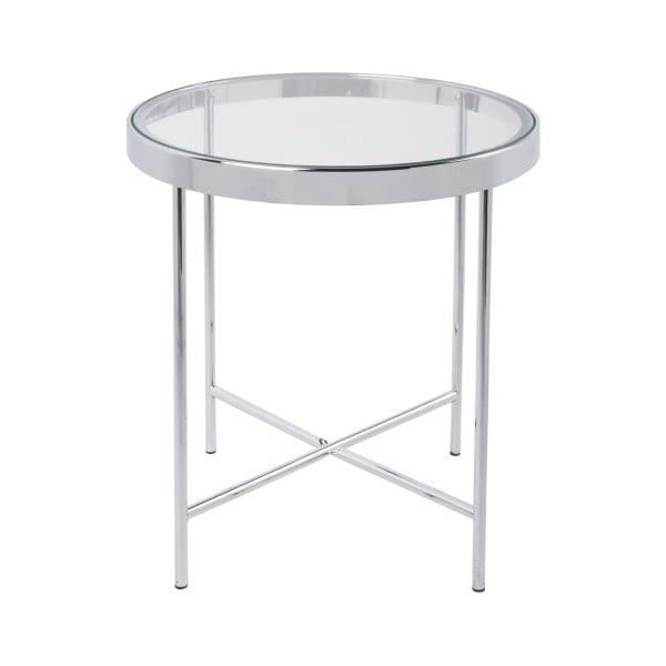 Baltas "Leitmotiv Smooth" šoninis staliukas, 42,5 x 46 cm